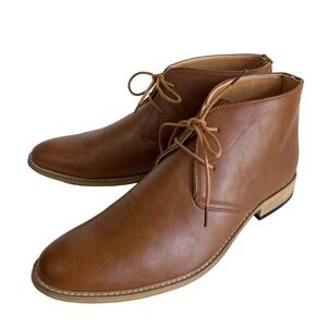 Royal Shoes boots men's size 9 leather Edwin Chelsea Tobacco NEW